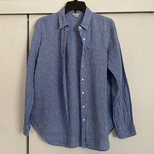 L.L. Bean Linen Buttondown Shirt, S